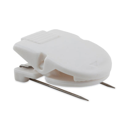 Advantus Wall Clips for Fabric Panels, 40 Sheet Capacity, White, 20/Box