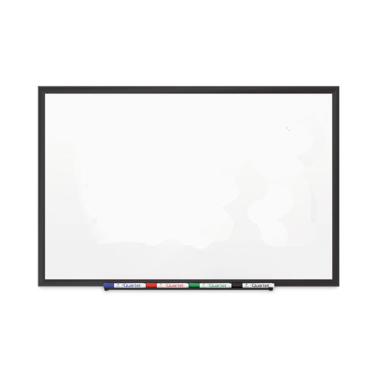Quartet Classic Porcelain Magnetic Whiteboard, 36 x 24, Black Aluminum Frame