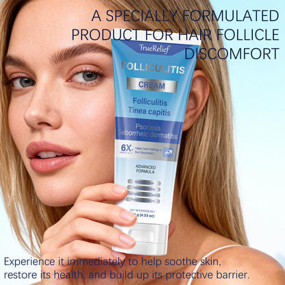 Truerelief Folliculitis Soothing Treatment Cream, Effective Treatment for Folliculitis Scalp Face and Body 120G Haircare Organic Soothing Cream
