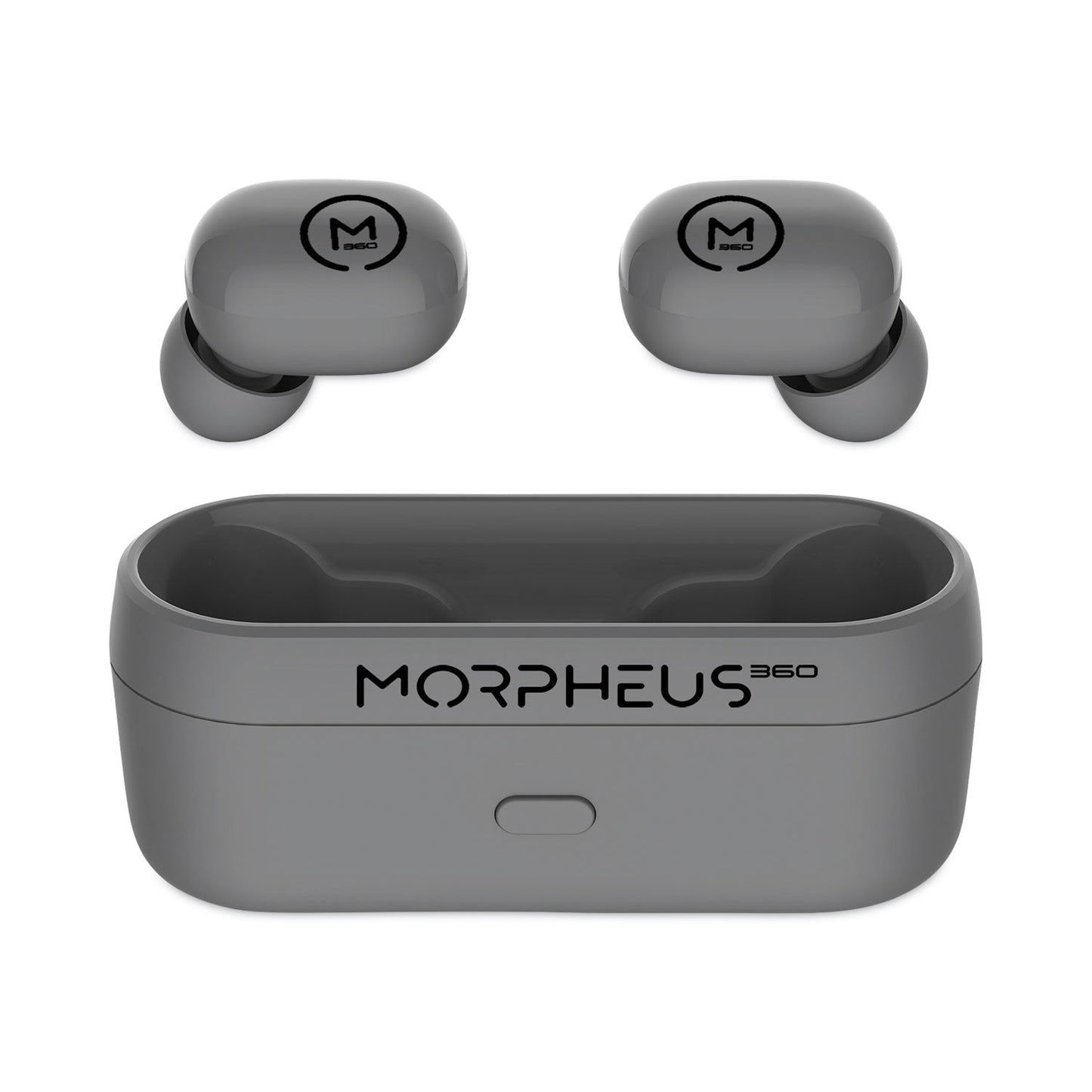 Morpheus 360 Spire True Wireless Earbuds Bluetooth In-Ear Headphones with Microphone, Dark Gray