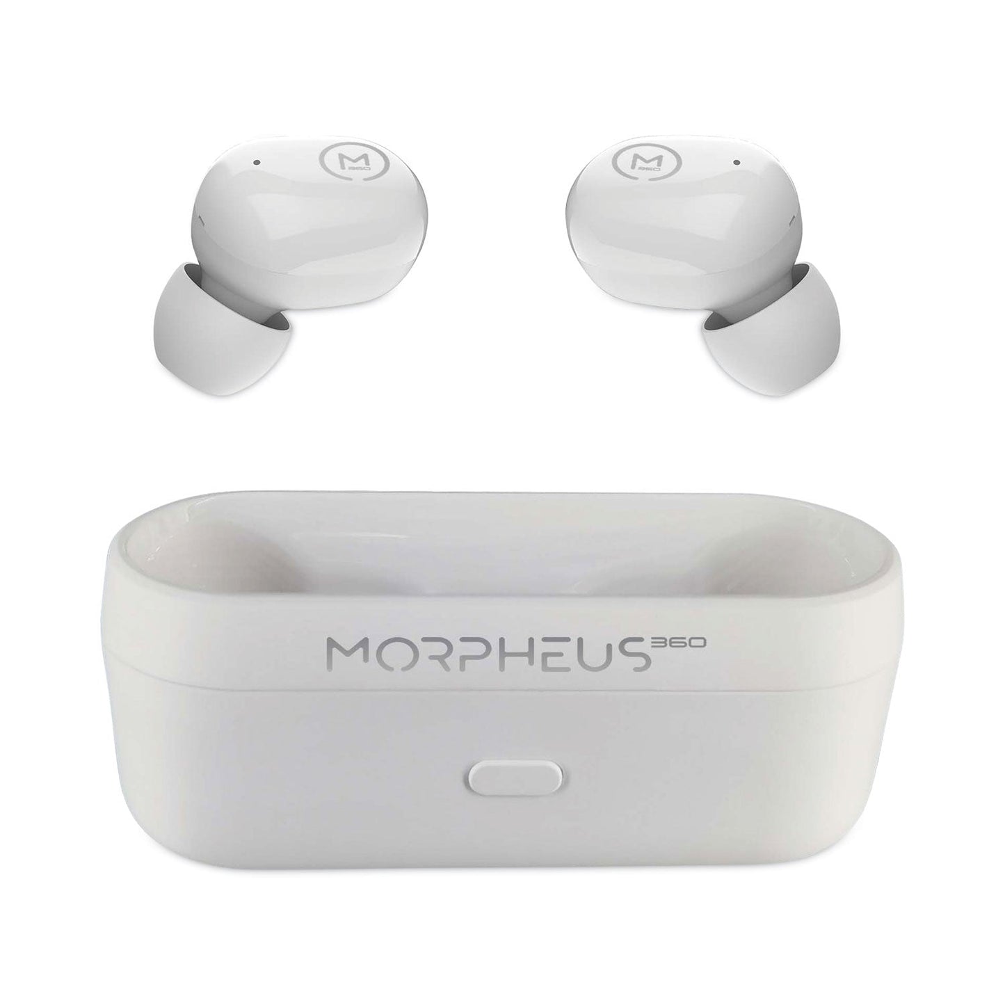 Morpheus 360 Spire True Wireless Earbuds Bluetooth In-Ear Headphones with Microphone, Pearl White