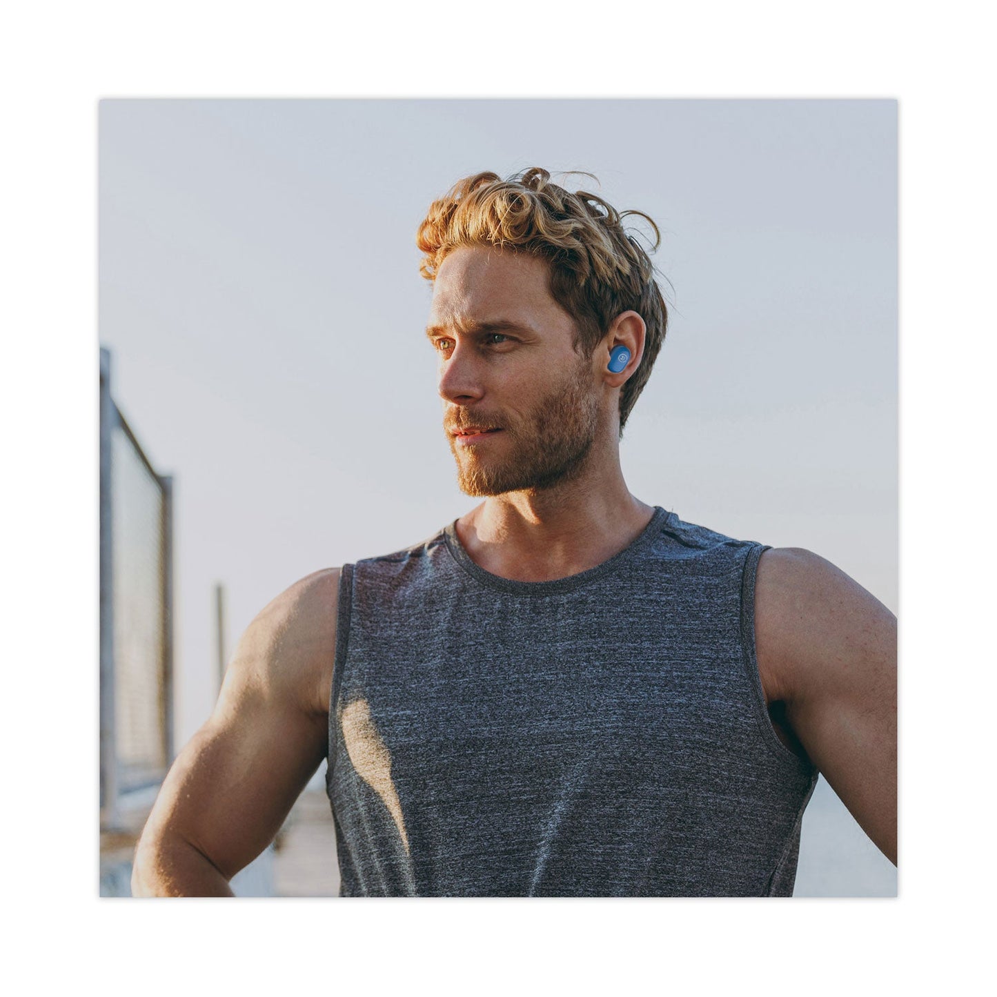Morpheus 360 Spire True Wireless Earbuds Bluetooth In-Ear Headphones with Microphone, Island Blue