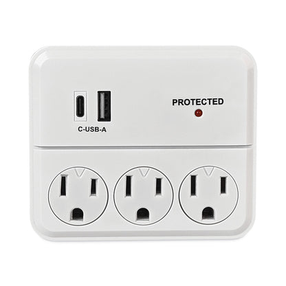 RCA 3-Outlet Wall Tap, White