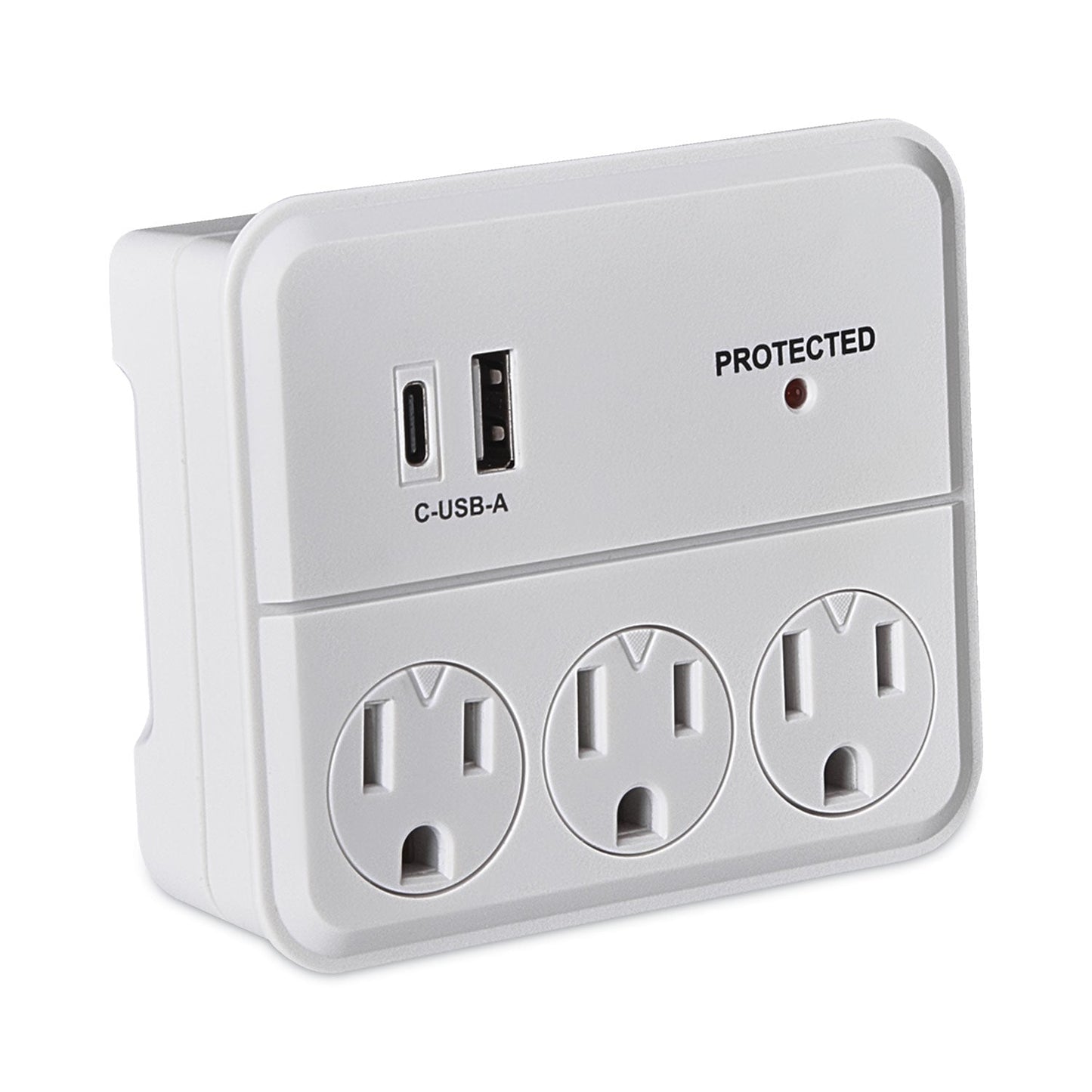 RCA 3-Outlet Wall Tap, White