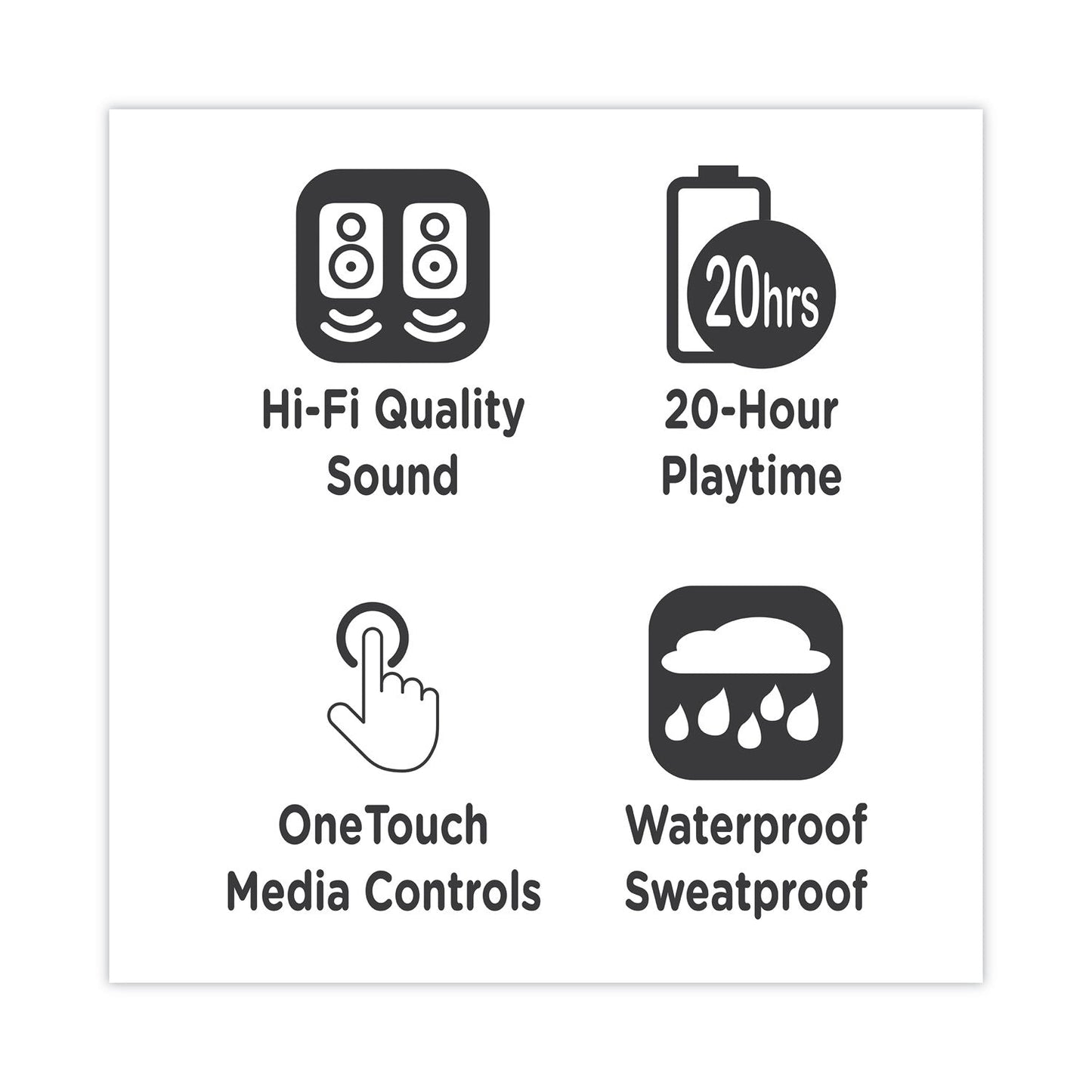 Morpheus 360 Spire True Wireless Earbuds Bluetooth In-Ear Headphones with Microphone, Pure Black