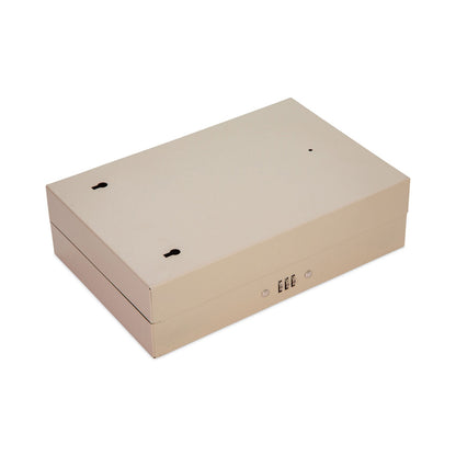 CONTROLTEK Combination Lockable Key Cabinet, 28-Key, Metal, Sand, 7.75 x 3.25 x 11.5