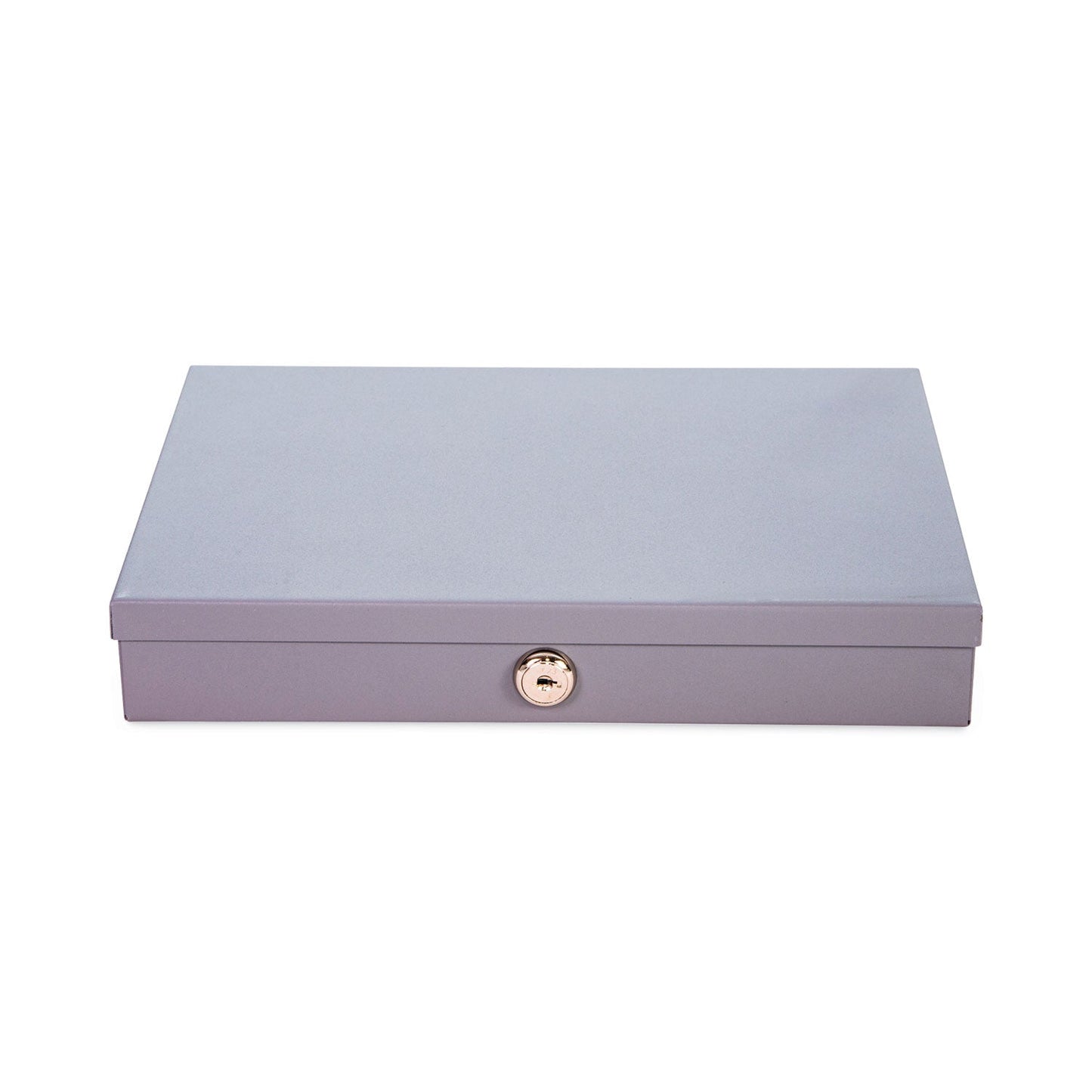 CONTROLTEK Heavy Duty Low Profile Cash Box, 6 Compartments, 11.5 x 8.2 x 2.2, Gray