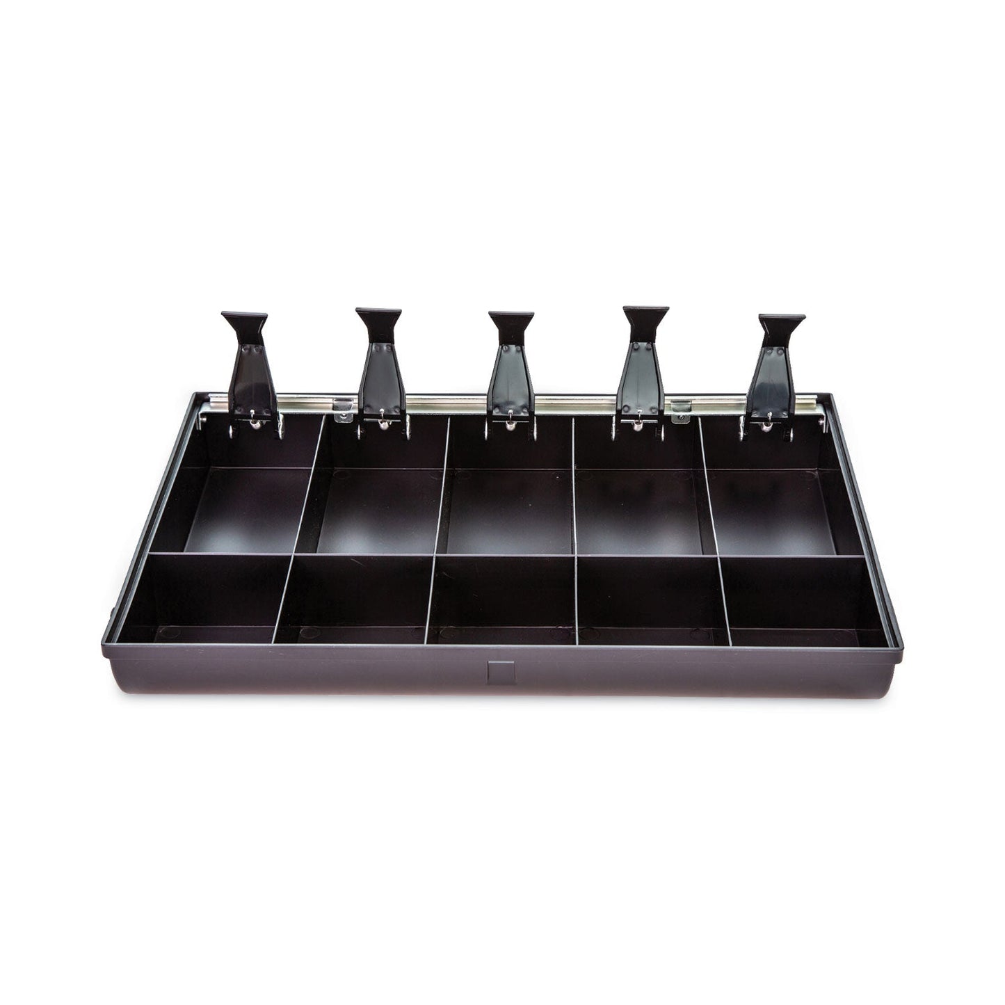CONTROLTEK Cash Drawer Replacement Tray, Coin/Cash, 10 Compartments, 16 x 11.25 x 2.25, Black