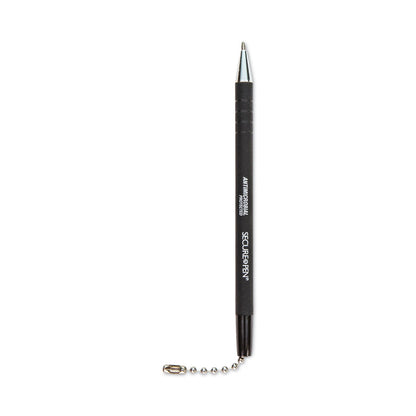 CONTROLTEK Replacement Antimicrobial Counter Chain Pen, Medium, 1 mm, Black Ink, Black
