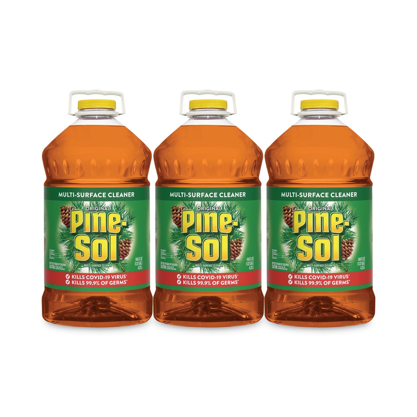 Pine-Sol All Purpose Cleaner, Original, 144 oz Bottle, 3/Carton