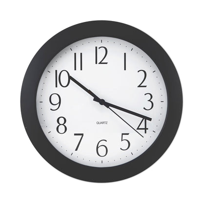 Universal Whisper Quiet Clock, 12" Overall Diameter, Black Case, 1 AA (sold separately)