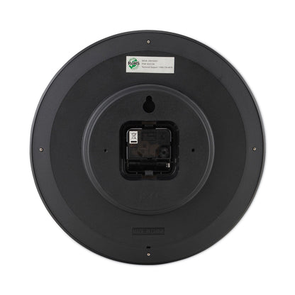 Universal Whisper Quiet Clock, 12" Overall Diameter, Black Case, 1 AA (sold separately)