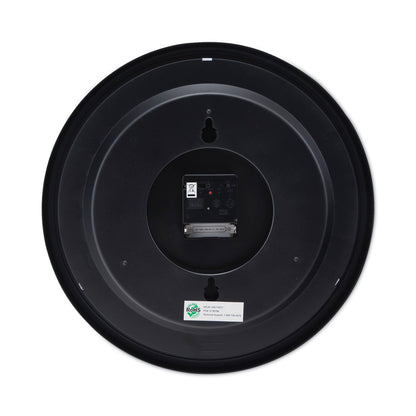 Universal Deluxe 13 1/2" Indoor/Outdoor Atomic Clock, 13.5" Overall Diameter, Black Case, 1 AA (sold separately)