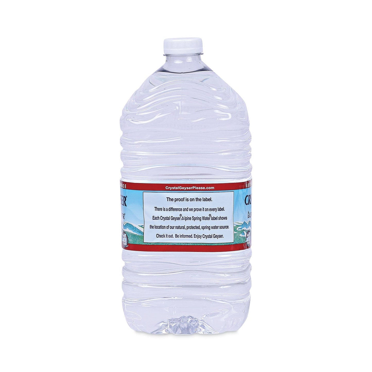 Crystal Geyser Alpine Spring Water, 1 Gal Bottle, 6/Case
