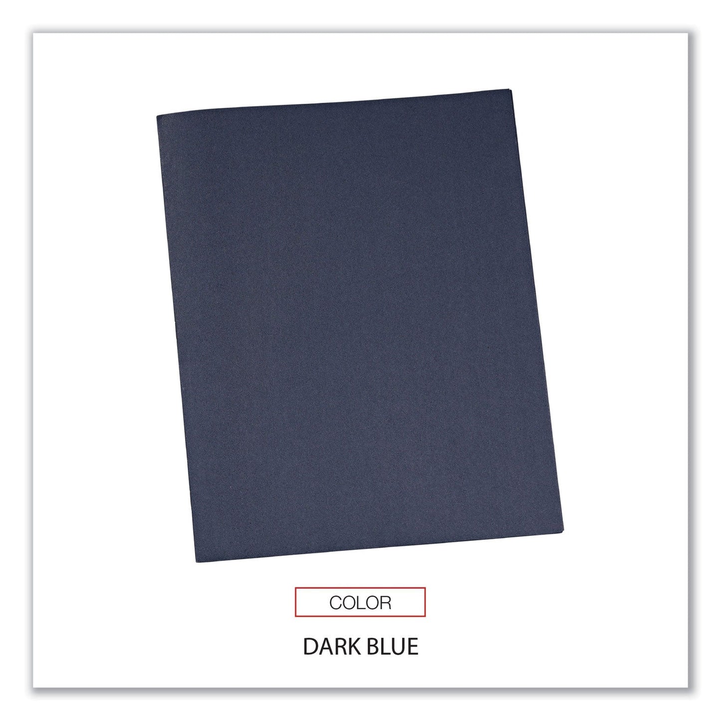Universal Two-Pocket Portfolios with Tang Fasteners, 0.5" Capacity, 11 x 8.5, Dark Blue, 25/Box