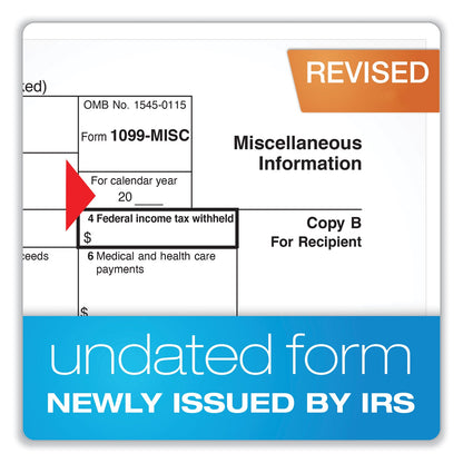 Adams 1099-MISC Five-Part Laser Forms and Envelopes, Five-Part Carbonless, 8.5 x 5.5, 10/Pack