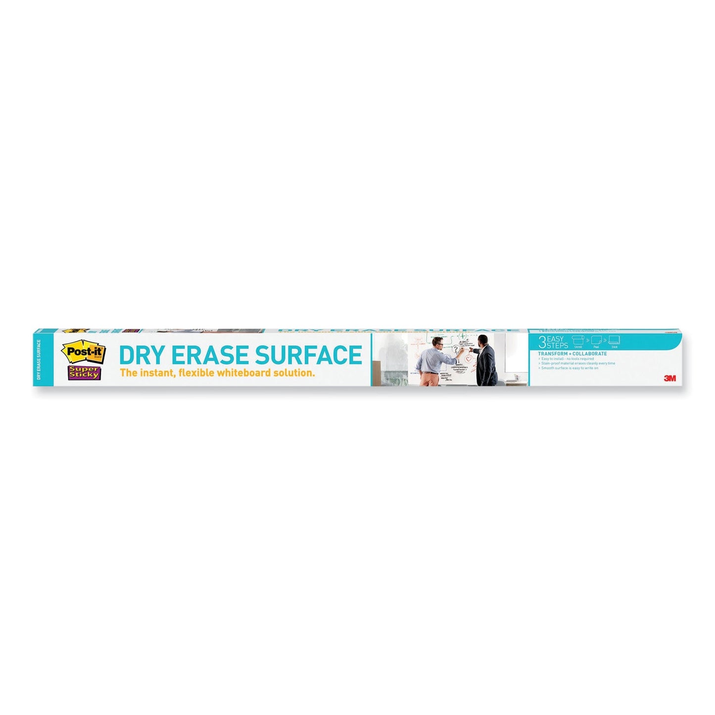 Post-it Dry Erase Surface with Adhesive Backing, 96" x 48", White