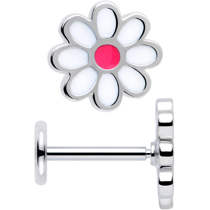 Daisy Flower Flat Back Stud Earrings - 1 Pair