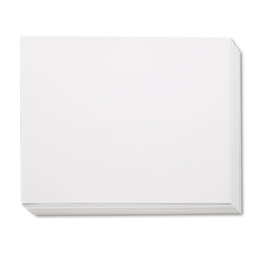 Pacon Four-Ply Railroad Board, 22 x 28, White, 100/Carton
