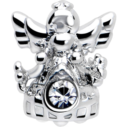 16G 1/4 Clear CZ Gem Fabulous Angel Cartilage Tragus Earring