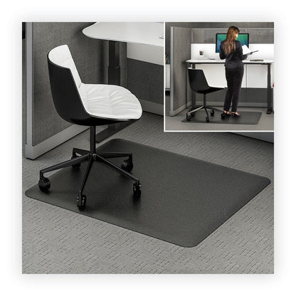 deflecto Ergonomic Sit Stand Mat, 60 x 46, Black