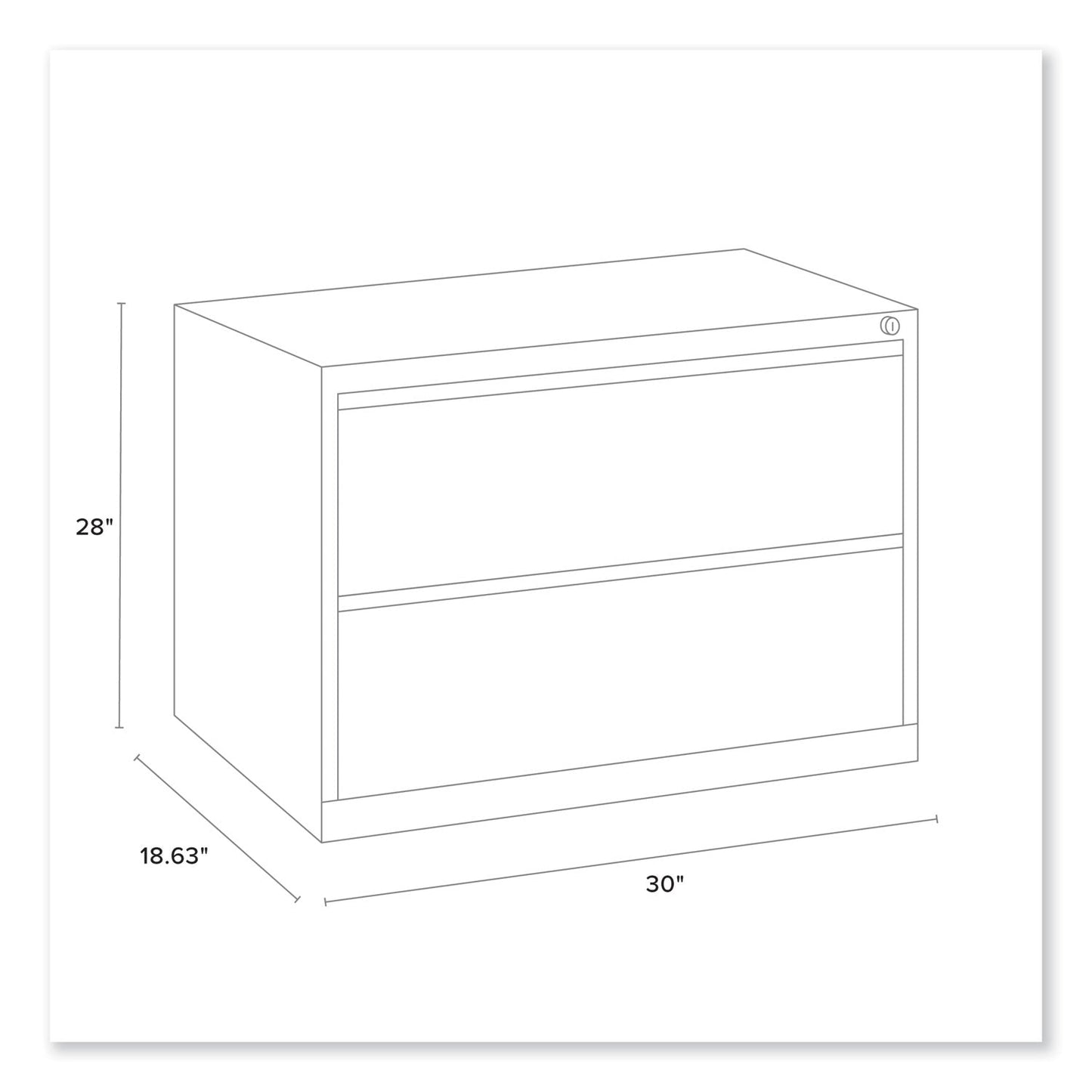 Alera Lateral File, 2 Legal/Letter-Size File Drawers, Putty, 30" x 18.63" x 28"