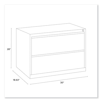 Alera Lateral File, 2 Legal/Letter-Size File Drawers, Putty, 30" x 18.63" x 28"