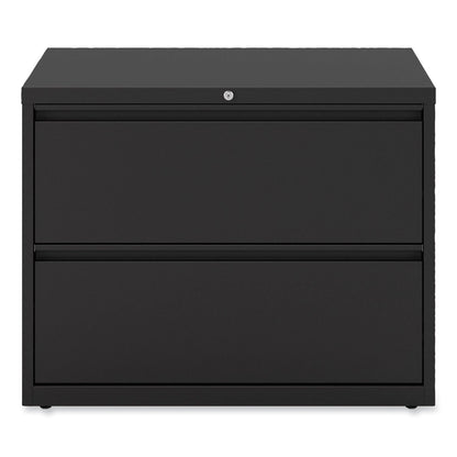 Alera Lateral File, 2 Legal/Letter-Size File Drawers, Black, 36" x 18" x 28"