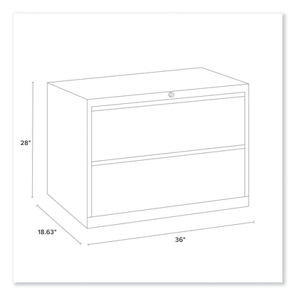 Alera Lateral File, 2 Legal/Letter-Size File Drawers, Light Gray, 36" x 18" x 28"