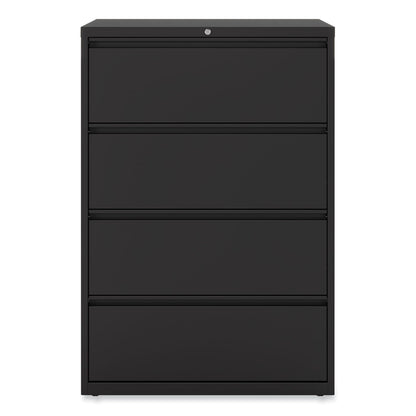 Alera Lateral File, 4 Legal/Letter-Size File Drawers, Black, 36" x 18.63" x 52.5"