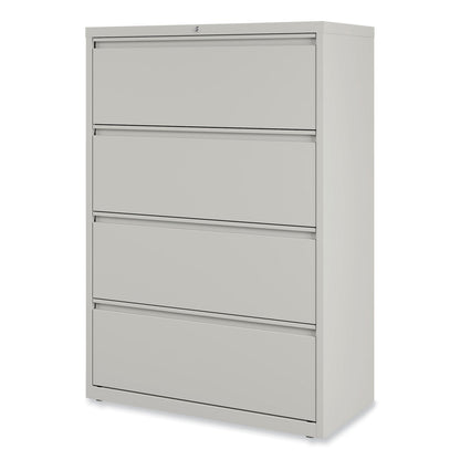 Alera Lateral File, 4 Legal/Letter-Size File Drawers, Light Gray, 36" x 18.63" x 52.5"