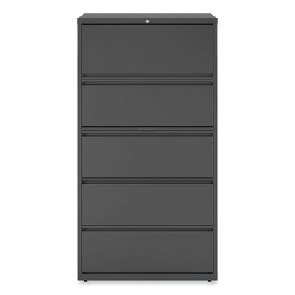 Alera Lateral File, 5 Legal/Letter/A4/A5-Size File Drawers, Charcoal, 36" x 18.63" x 67.63"
