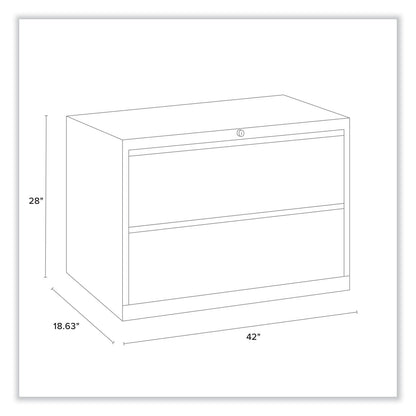 Alera Lateral File, 2 Legal/Letter-Size File Drawers, Light Gray, 42" x 18.63" x 28"