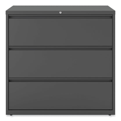 Alera Lateral File, 3 Legal/Letter/A4/A5-Size File Drawers, Charcoal, 42" x 18.63" x 40.25"