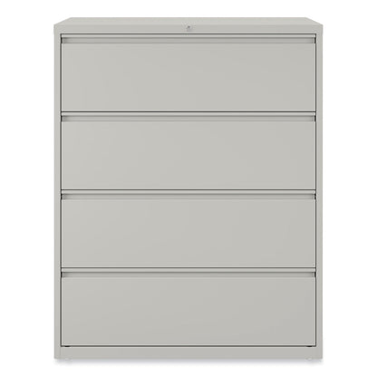 Alera Lateral File, 4 Legal/Letter-Size File Drawers, Light Gray, 42" x 18.63" x 52.5"
