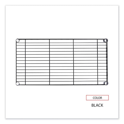 Alera Industrial Wire Shelving Extra Wire Shelves, 36w x 18d, Black, 2 Shelves/Carton