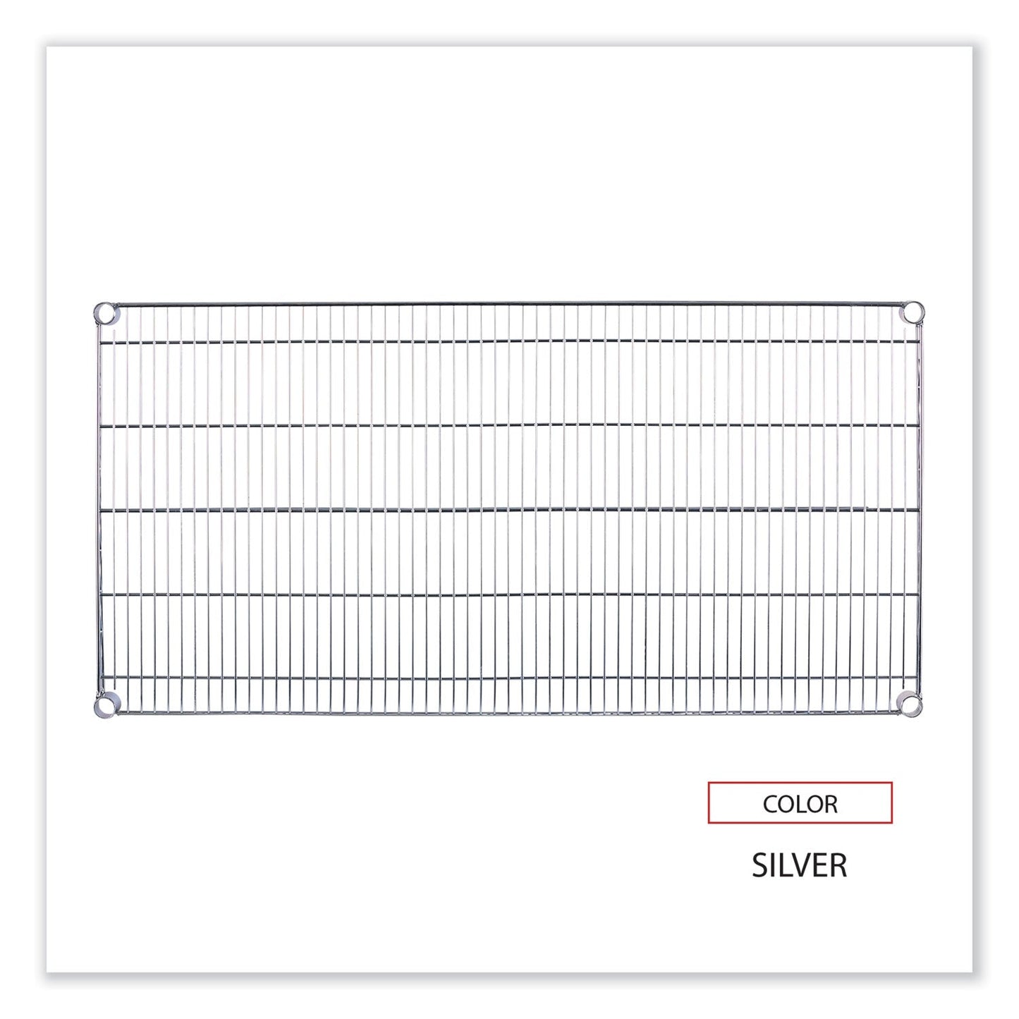 Alera Industrial Wire Shelving Extra Wire Shelves, 48w x 24d, Silver, 2 Shelves/Carton
