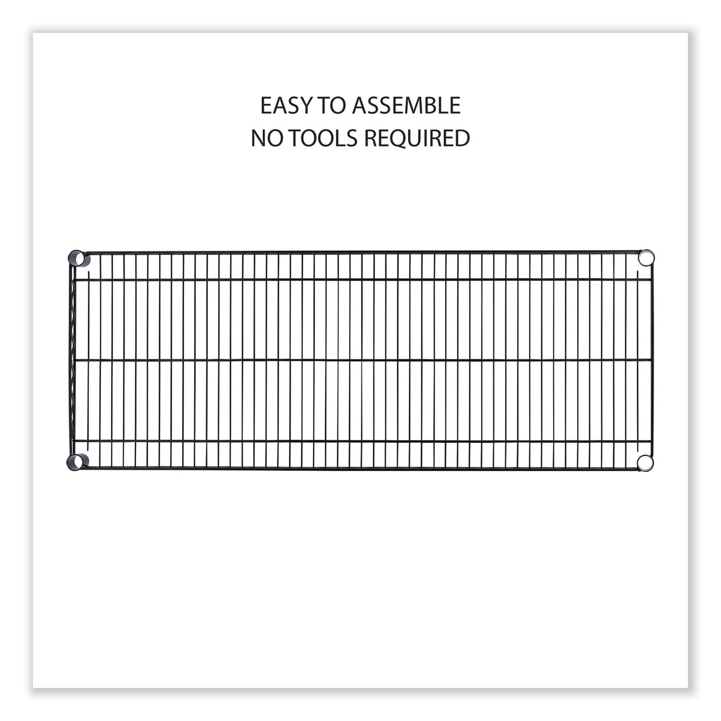 Alera 5-Shelf Wire Shelving Kit with Casters and Shelf Liners, 48w x 18d x 72h, Black Anthracite