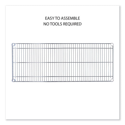 Alera 5-Shelf Wire Shelving Kit with Casters and Shelf Liners, 48w x 18d x 72h, Silver