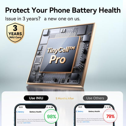 INIU Zapmini 45W PD 10000Mah Power Bank, Ultra Small Pocket Size Powerbank, Carry P50-E1 Travel Essentials Portable Charger, Detachable Lanyard USB C Cable Fast Charge Phone Battery Pack for Iphone 17 16 15 Series Ipad Airpods Samsung Switch Perfect Gift