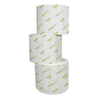 Morcon Tissue Morsoft Controlled Bath Tissue, Septic Safe, 2-Ply, White, Band-Wrapped, 500 Sheets/Roll, 24 Rolls/Carton