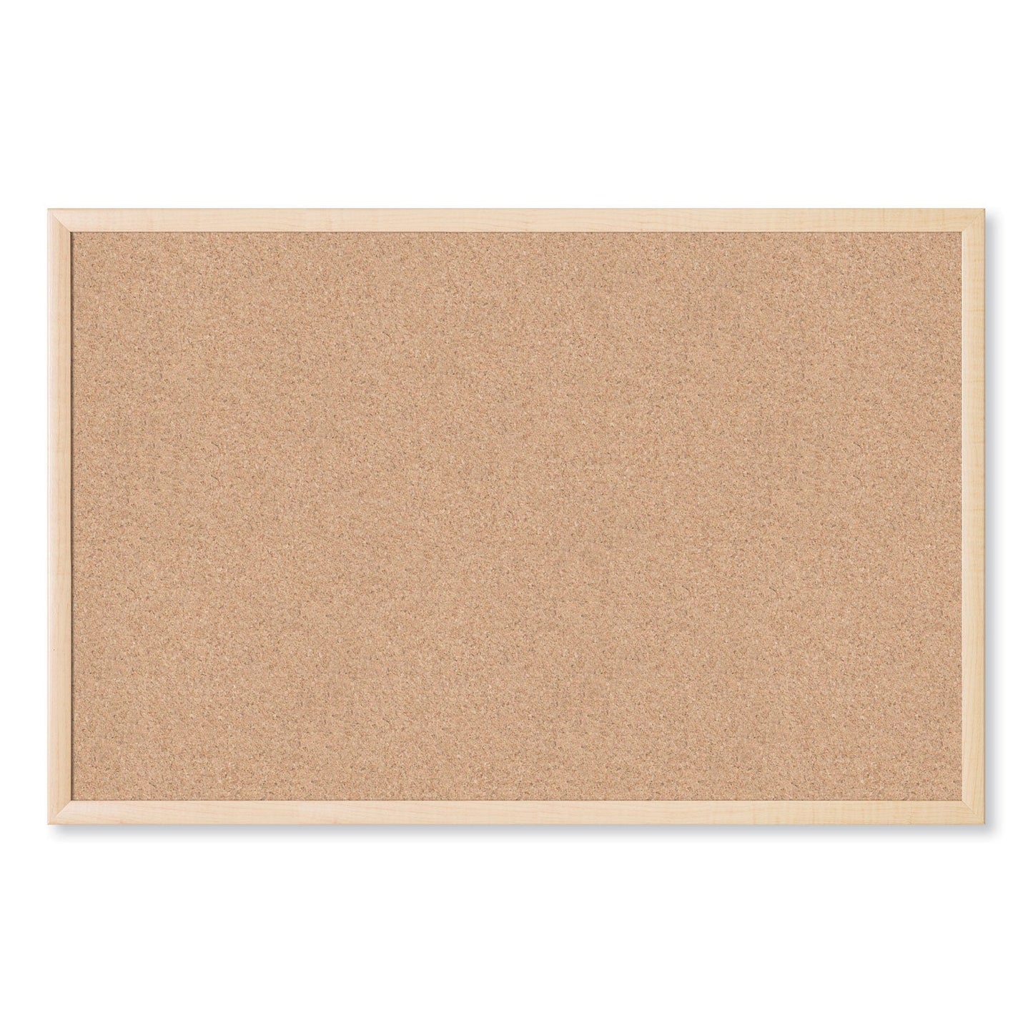 U Brands Cork Bulletin Board, 35 x 23, Natural Surface, Birch Frame