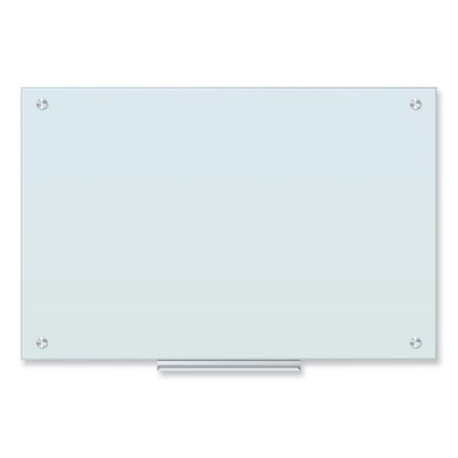 U Brands Glass Dry Erase Board, 35 x 23, White Surface