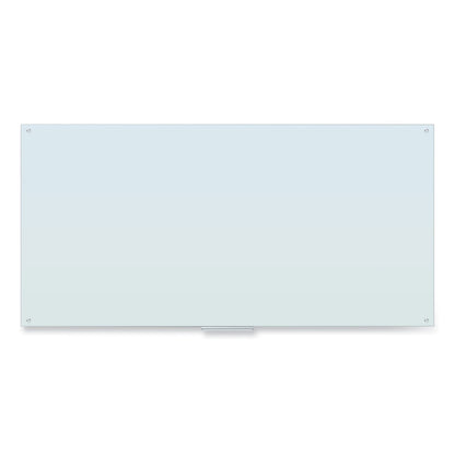 U Brands Glass Dry Erase Board, 96 x 47, White Surface