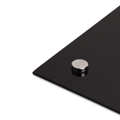 U Brands Black Glass Dry Erase Board, 96 x 47