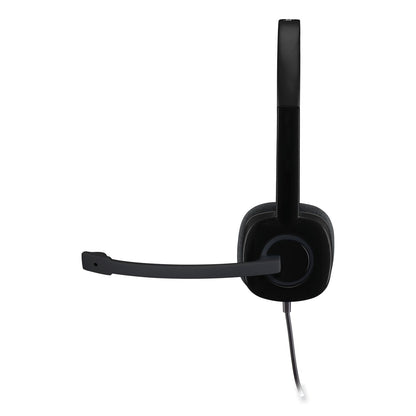 Logitech H151 Binaural Over-the-Head Stereo Headset, Black