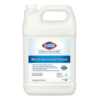 Clorox Bleach Germicidal Cleaner, 128 oz Refill Bottle, 4/Carton