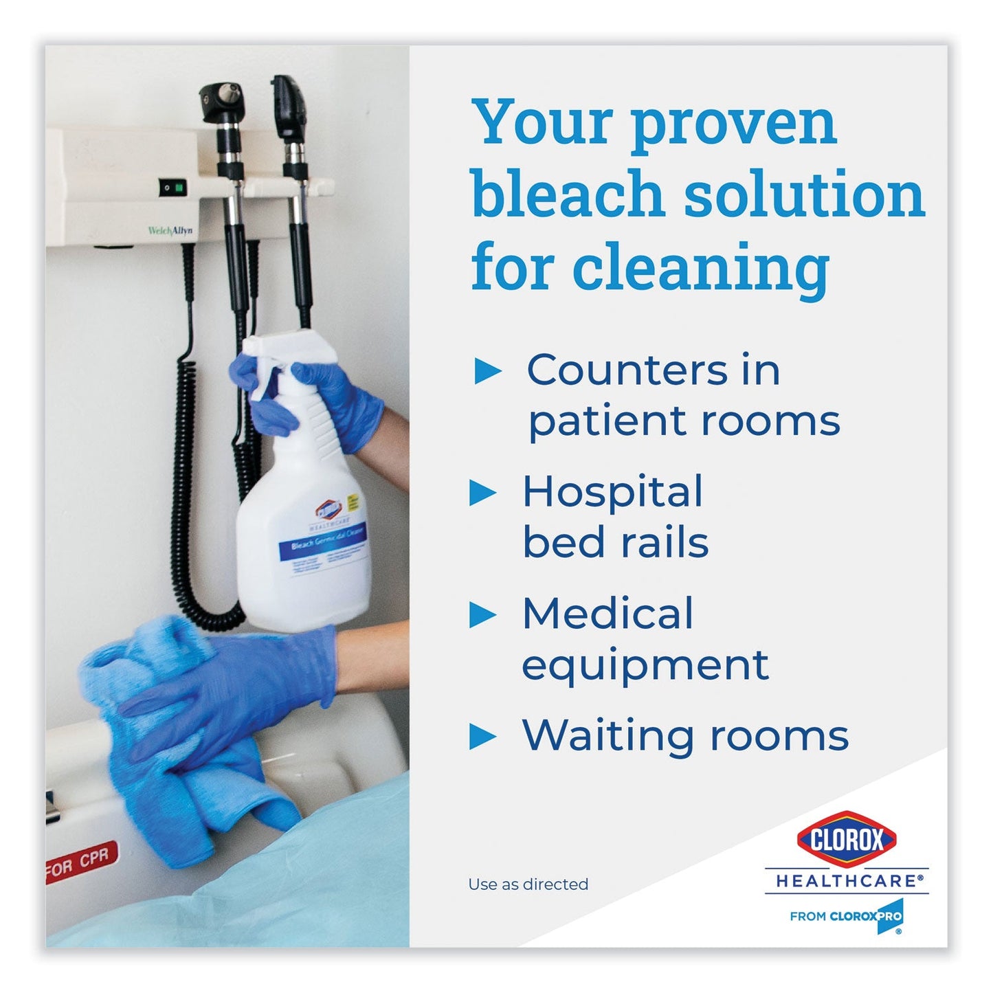 Clorox Bleach Germicidal Cleaner, 128 oz Refill Bottle, 4/Carton