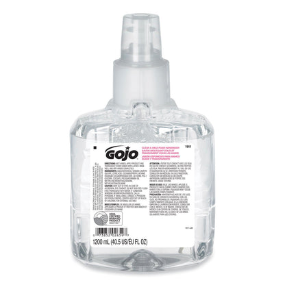 GOJO Clear and Mild Foam Handwash Refill, For GOJO LTX-12 Dispenser, Fragrance-Free, 1,200 mL Refill