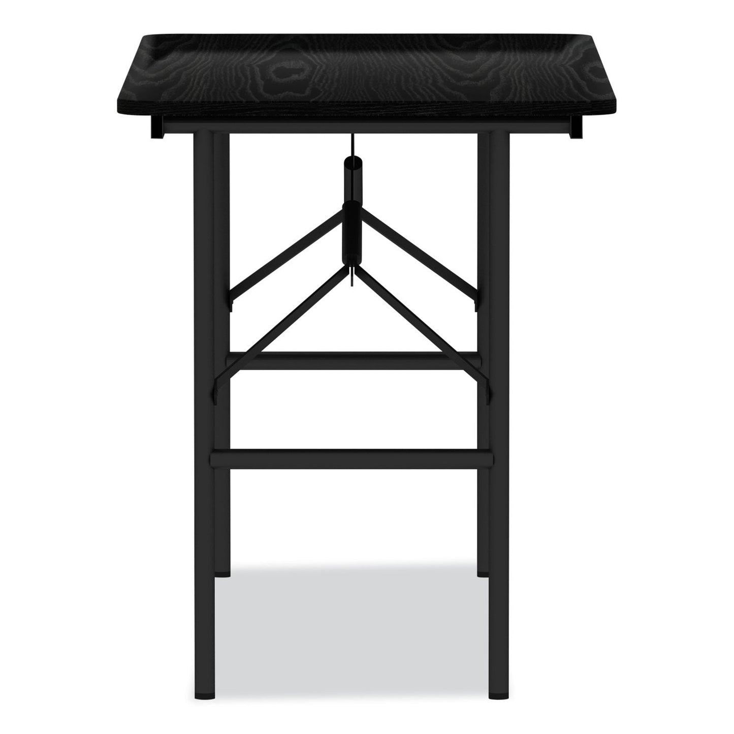 Alera Wood Folding Table, Rectangular, 48w x 23.88d x 29h, Black